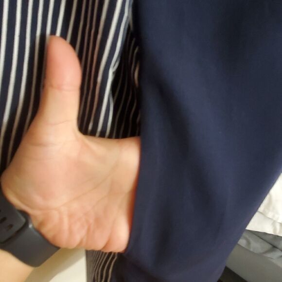 Loft navy and striped shirt  dress - Picture 5 of 8